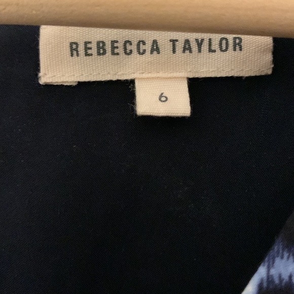 💙REBECCA TAYLOR Blue Lynx Leopard Fit and Flare Dress - Picture 6 of 12